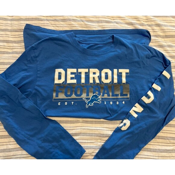Detroit Lions NFL Football Long Sleeved T-Shirt Men’s Size Large - Picture 5 of 7